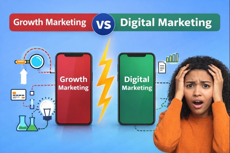 Growth Marketing এবং Digital Marketing-এর মধ্যে পার্থক্য কোনটি আপনার ব্যবসার জন্য উপযুক্ত