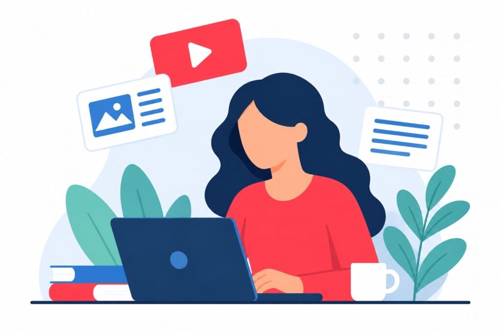 creative workplace media illustration